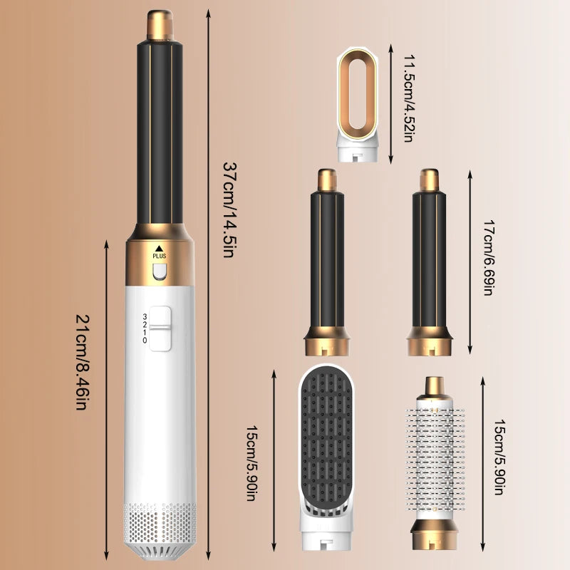 New 5-in-1 Hair Dryer Hot Comb Set Professional Curling Iron Hair Straightener Styling Tool for Dyson Airwrap Hair Dryer