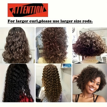 Heatless Spiral Curlers Kit, Plastic Hair Styling Tools Spiral No Heat Hair Curlers with Clips