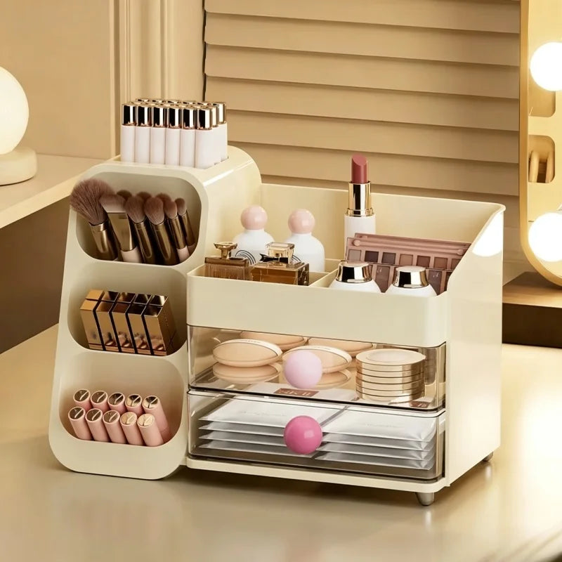 Cosmetics Storage Box Home Dressing Table High-end Large Multi-functional Compartmentalized Storage Rack Pratical New Arrival