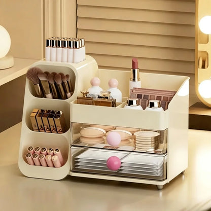 Cosmetics Storage Box Home Dressing Table High-end Large Multi-functional Compartmentalized Storage Rack Pratical New Arrival