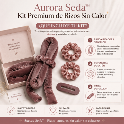 Aurora Seda™ – Kit Premium de Rizos Sin Calor