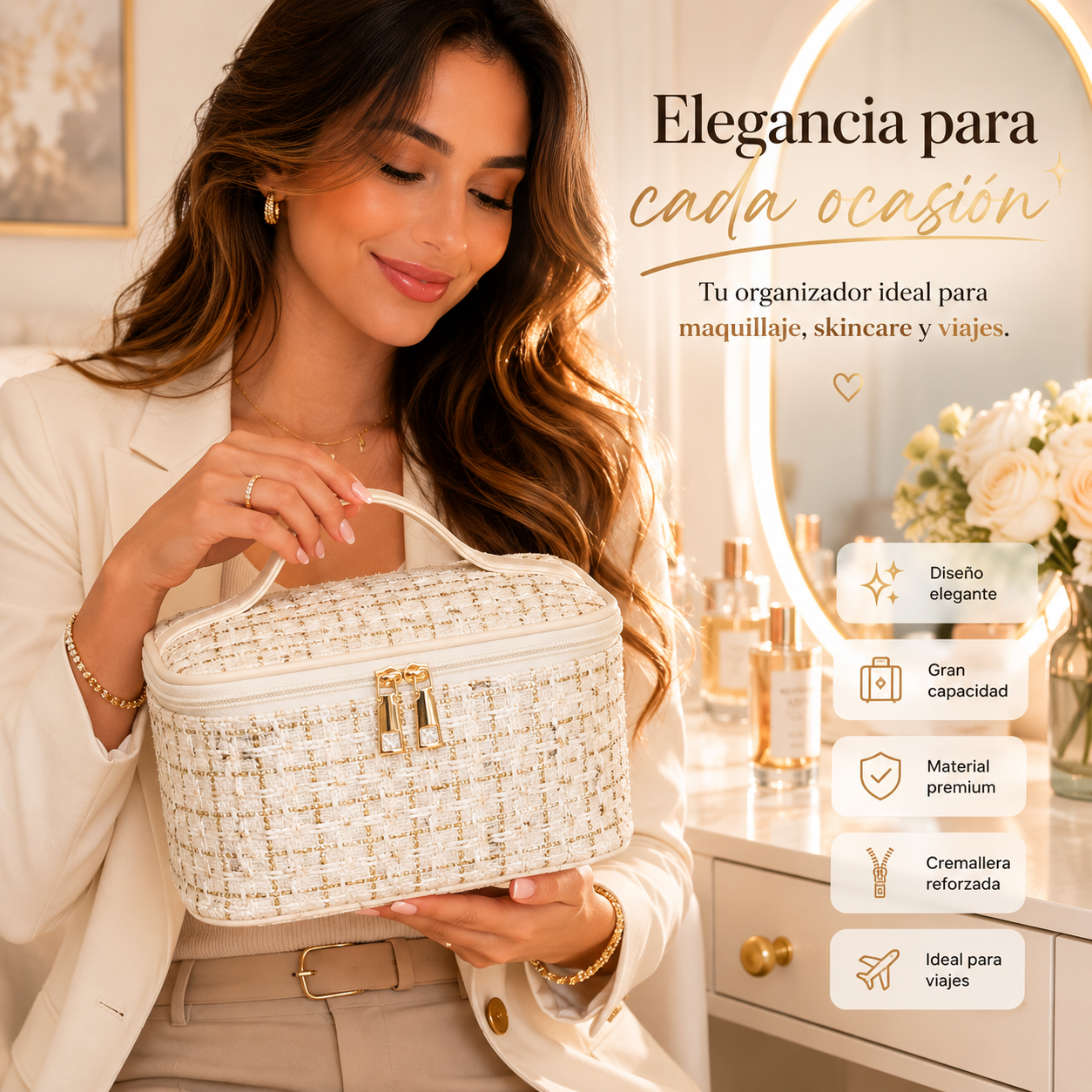 Aurora Soft™ – Organizador de Belleza Premium