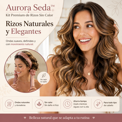Aurora Seda™ – Kit Premium de Rizos Sin Calor